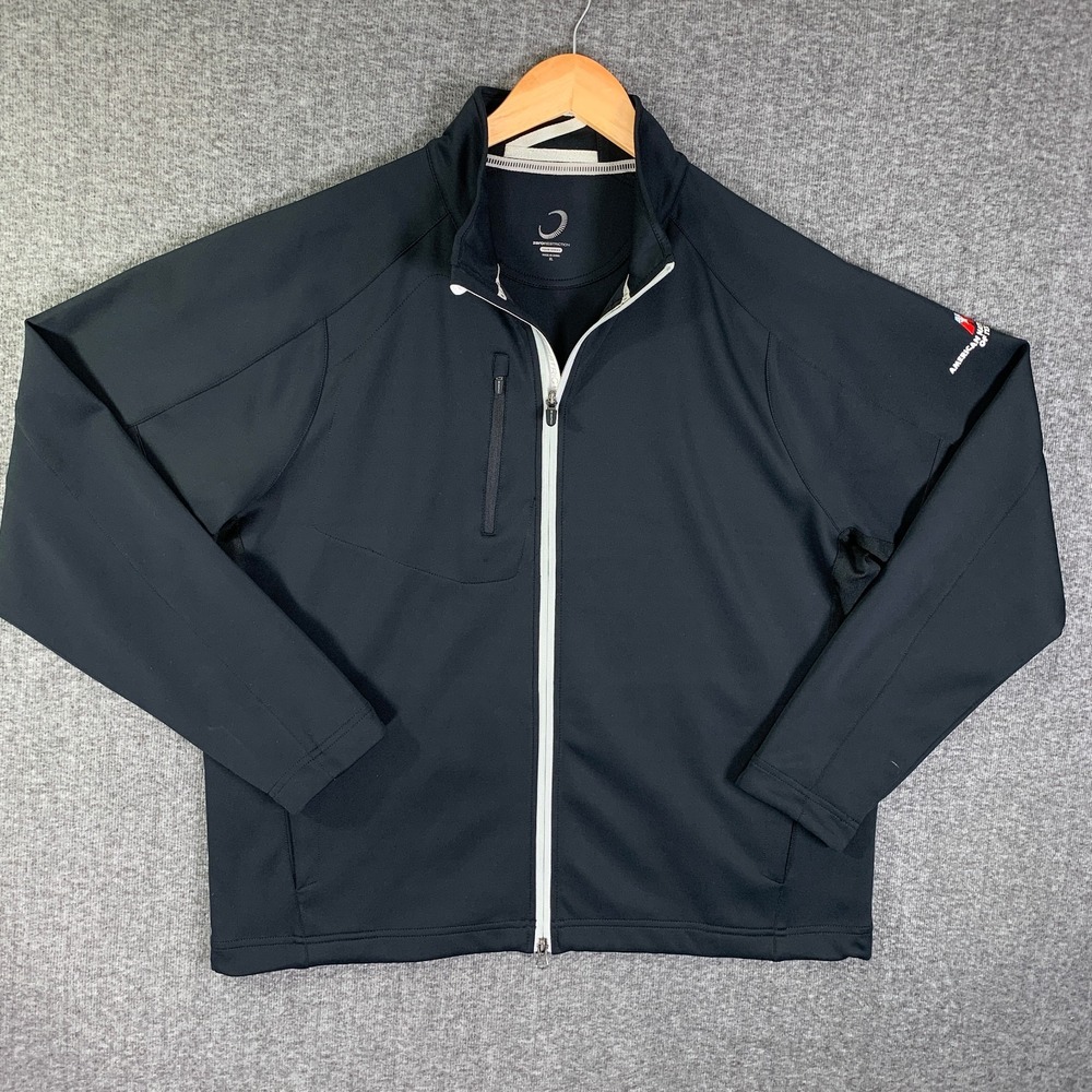 Zero Restriction Power Torque Full Zip Jacket Men XL Black Golf Performance